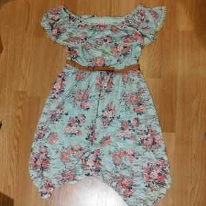Floral Lace Dress w/ Belt